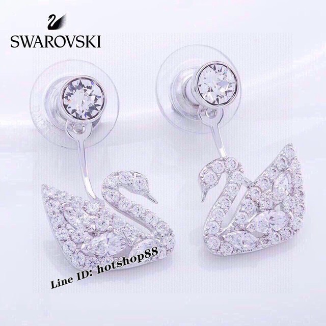 Swarovski施華洛世奇2022新款天鵝後掛式耳釘女時尚氣質歐美耳環耳飾 zgb1941